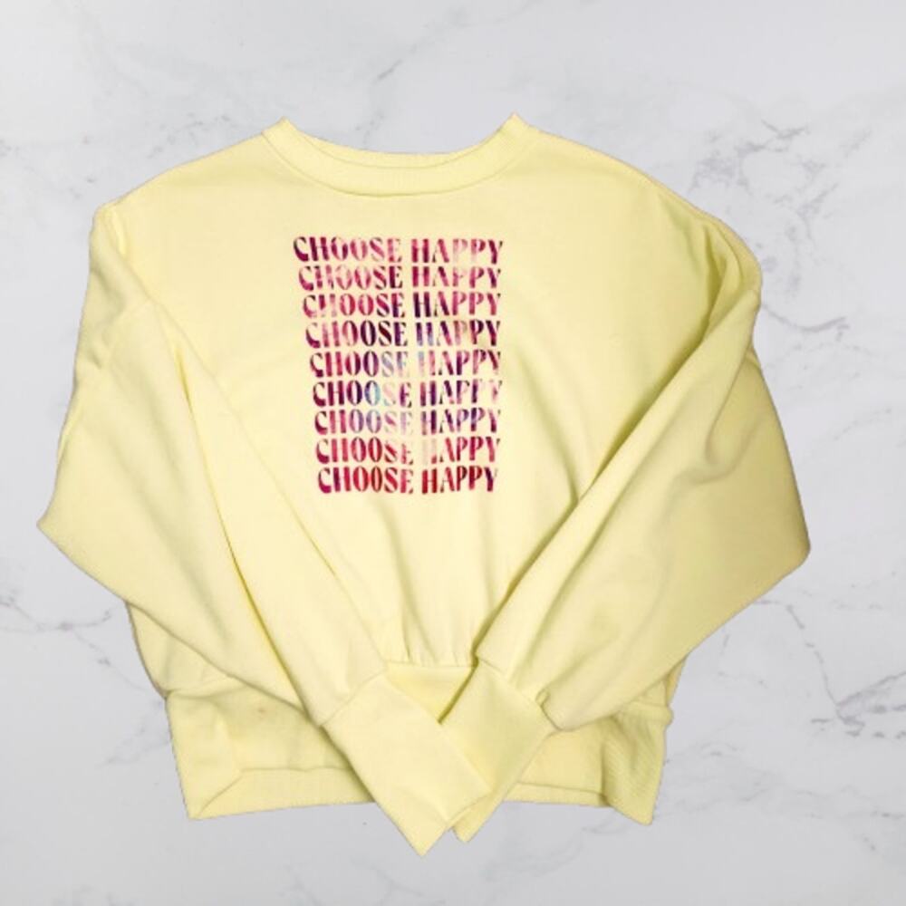 Old Navy Loose Graphic Cropped Crew-Neck Sweatshirt Small